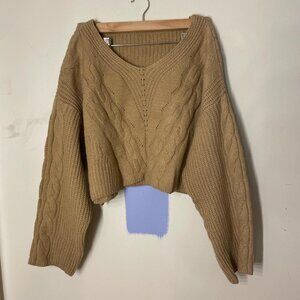 Women's Tan and Brown Jumper